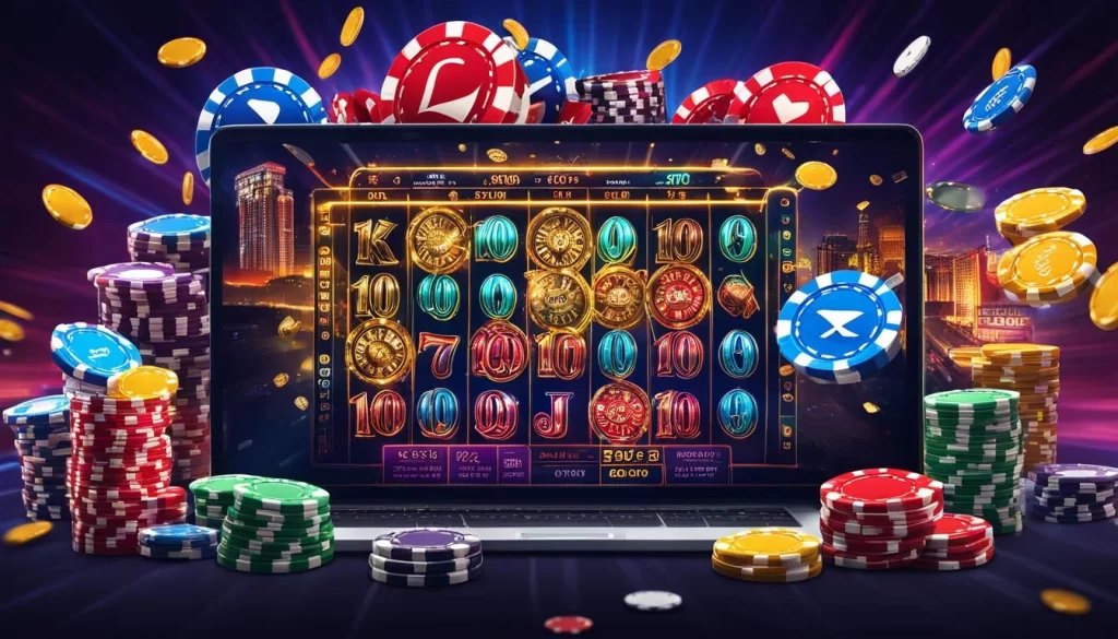 Hình ảnh tổng hợp các biểu tượng trò chơi slot đa dạng tại 7789bet link mới
